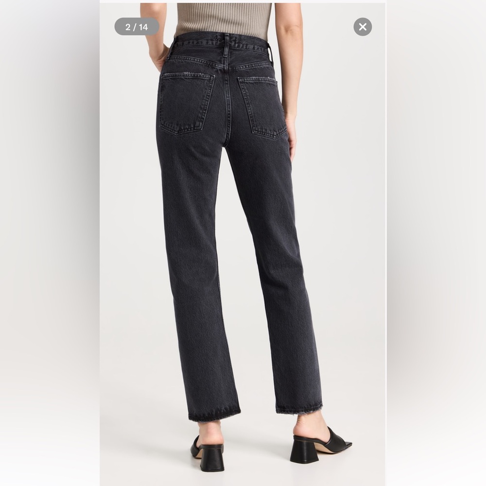 Agolde straight leg jeans | black | size 24